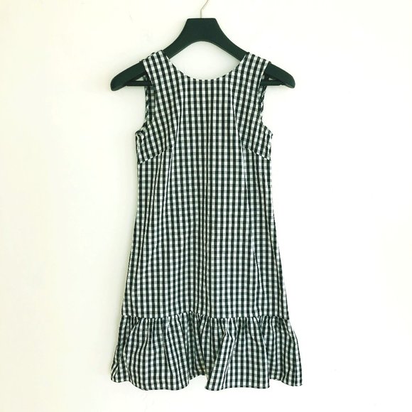 J. Crew Gingham Black and White Check Dress - Picture 1 of 11